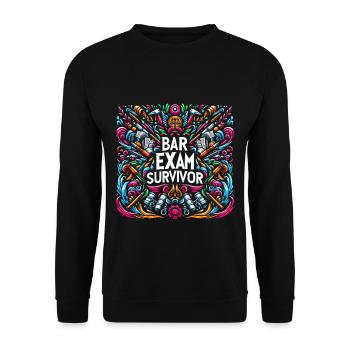 Bar Exam Survivor 19 - Unisex Pullover - Schwarz - Vorne - Alina (178cm) & Michal (187cm)