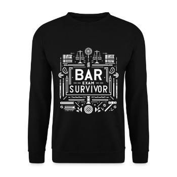 Bar Exam Survivor 18 - Unisex Pullover - Schwarz - Vorne - Alina (178cm) & Michal (187cm)