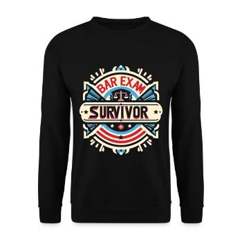 Bar Exam Survivor 7 - Unisex Pullover - Schwarz - Vorne - Alina (178cm) & Michal (187cm)