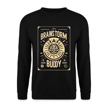 Brainstorming Buddy 6 - Sweat-shirt Unisexe - noir - Devant - Alina (178cm) & Michal (187cm)