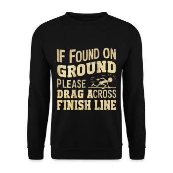 If On Ground Please Drag Across Finish Line 10 - Unisex Pullover - Schwarz - Vorne - Alina (178cm) & Michal (187cm)