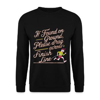 If On Ground Please Drag Across Finish Line 7 - Unisex Pullover - Schwarz - Vorne - Alina (178cm) & Michal (187cm)