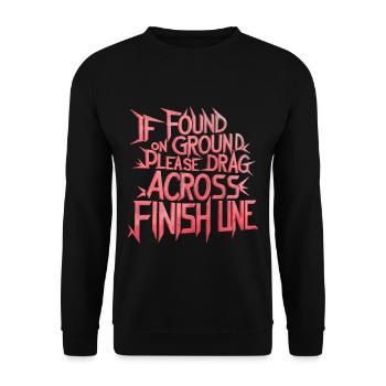 Si vous êtes au sol, veuillez faire glisser la ligne d’arrivée 8 - Sweat-shirt Unisexe - noir - Devant - Alina (178cm) & Michal (187cm)