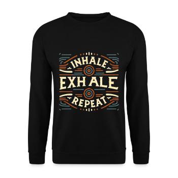 Inspirez Expirez Répétez 8 - Sweat-shirt Unisexe - noir - Devant - Alina (178cm) & Michal (187cm)