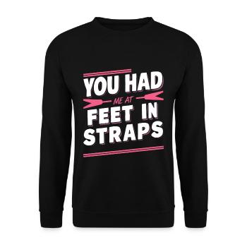 Tu m’avais aux pieds dans les sangles 62 - Sweat-shirt Unisexe - noir - Devant - Alina (178cm) & Michal (187cm)