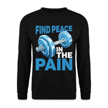 Trouver la paix dans la douleur 68 - Sweat-shirt Unisexe - noir - Devant - Alina (178cm) & Michal (187cm)
