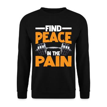 Trouver la paix dans la douleur 69 - Sweat-shirt Unisexe - noir - Devant - Alina (178cm) & Michal (187cm)