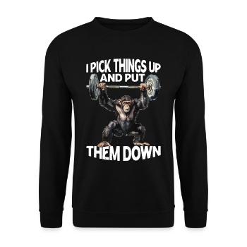 Je ramasse des choses et les pose 42 - Sweat-shirt Unisexe - noir - Devant - Alina (178cm) & Michal (187cm)