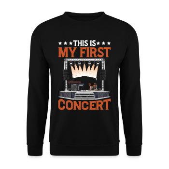 This Is My First Concert 85 - Unisex Sweatshirt - black - Front - Alina (178cm) & Michal (187cm)