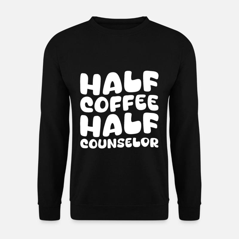Mi-café mi-conseiller - Sweat-shirt Unisexe - noir