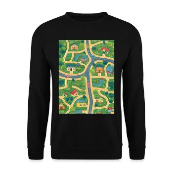 Kids Car Play Mat - Parent Massage Aid 3 - Unisex Sweatshirt - black - Front - Alina (178cm) & Michal (187cm)