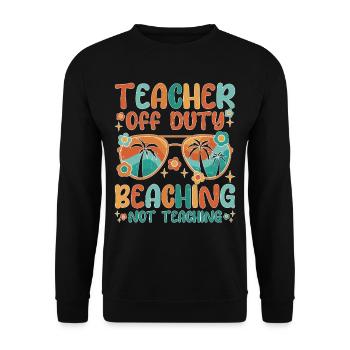 Enseignant en congé Échouage Ne pas enseigner - Sweat-shirt Unisexe - noir - Devant - Alina (178cm) & Michal (187cm)
