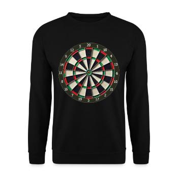Portable Dart Board - Play Dart Instatly - Unisex Sweatshirt - black - Front - Alina (178cm) & Michal (187cm)