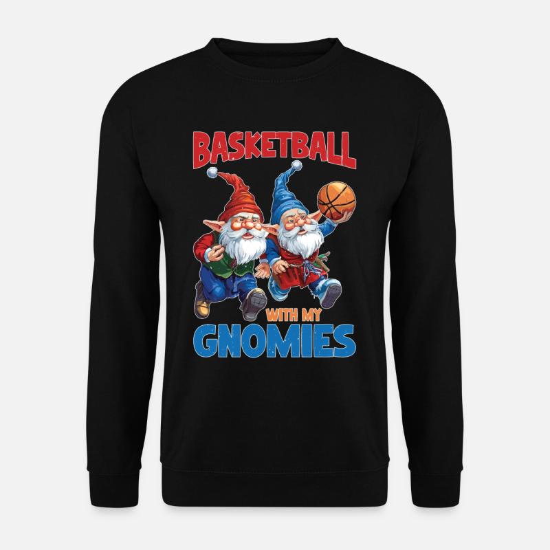 Basket-ball avec mes gnomies - Sweat-shirt Unisexe - noir
