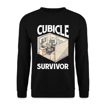 Cubicle Survivor 2 - Unisex Sweatshirt - black - Front - Alina (178cm) & Michal (187cm)