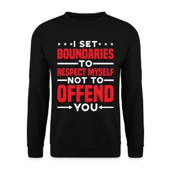 I Set Boundaries To Respect Myself 2 - Unisex Sweatshirt - black - Front - Alina (178cm) & Michal (187cm)