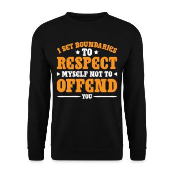 I Set Boundaries To Respect Myself 3 - Unisex Sweatshirt - black - Front - Alina (178cm) & Michal (187cm)