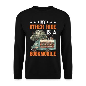 My Other Ride Is A Bookmobile 2 - Unisex Sweatshirt - black - Front - Alina (178cm) & Michal (187cm)