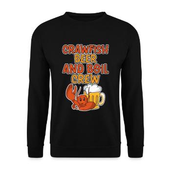 Écrevisses, bière et , équipage 2 - Sweat-shirt Unisexe - noir - Devant - Alina (178cm) & Michal (187cm)