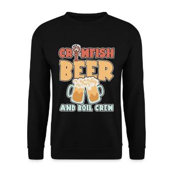 Écrevisses, Bière Et Boil Crew 4 - Sweat-shirt Unisexe - noir - Devant - Alina (178cm) & Michal (187cm)