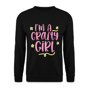 I'm A Crafty Girl 2 - Unisex Sweatshirt - black - Front - Alina (178cm) & Michal (187cm)