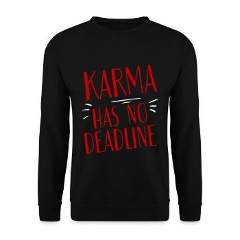 Le karma n’a pas de date limite 2 - Sweat-shirt Unisexe - noir - Devant - Alina (178cm) & Michal (187cm)