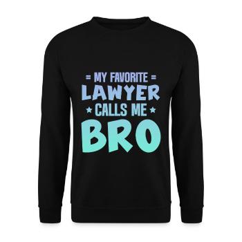 Mon avocat préféré m’appelle Bro 4 - Sweat-shirt Unisexe - noir - Devant - Alina (178cm) & Michal (187cm)