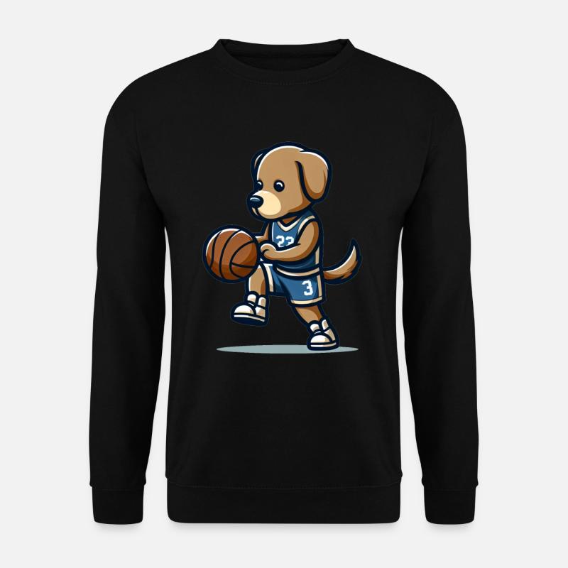 Chien de basketteur mignon - Sweat-shirt Unisexe - noir