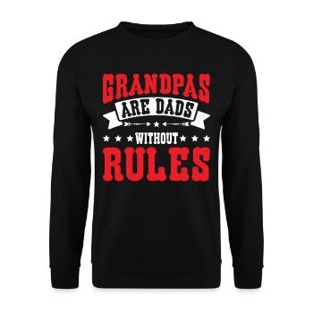 Grandpas Are Dads Without Rules 2 - Unisex Sweatshirt - black - Front - Alina (178cm) & Michal (187cm)