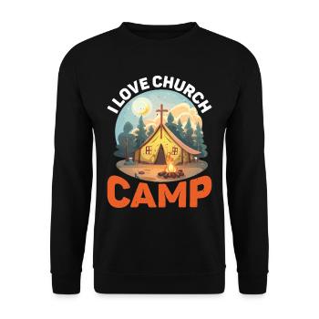 I Love Church Camp 2 - Unisex Sweatshirt - black - Front - Alina (178cm) & Michal (187cm)