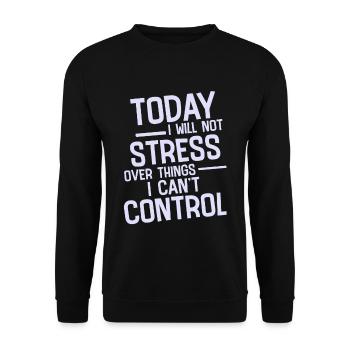 I Will Not Stress Over Things I Can't Control 2 - Unisex Pullover - Schwarz - Vorne - Alina (178cm) & Michal (187cm)