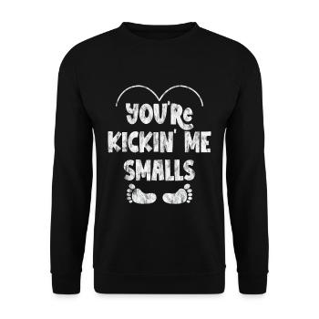 Tu me donnes des coups de pied Smalls 3 - Sweat-shirt Unisexe - noir - Devant - Alina (178cm) & Michal (187cm)