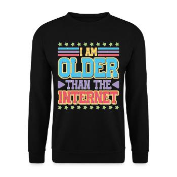 I Am Older Than The Internet 6 - Unisex Sweatshirt - black - Front - Alina (178cm) & Michal (187cm)