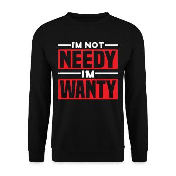 Je n’ai pas besoin Je suis voulu 2 - Sweat-shirt Unisexe - noir - Devant - Alina (178cm) & Michal (187cm)