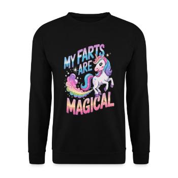 My Farts Are Magical 3 - Unisex Pullover - Schwarz - Vorne - Alina (178cm) & Michal (187cm)
