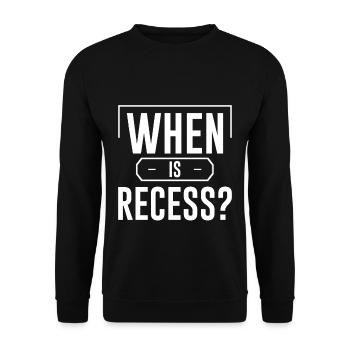 When Is Recess 4 - Unisex Pullover - Schwarz - Vorne - Alina (178cm) & Michal (187cm)