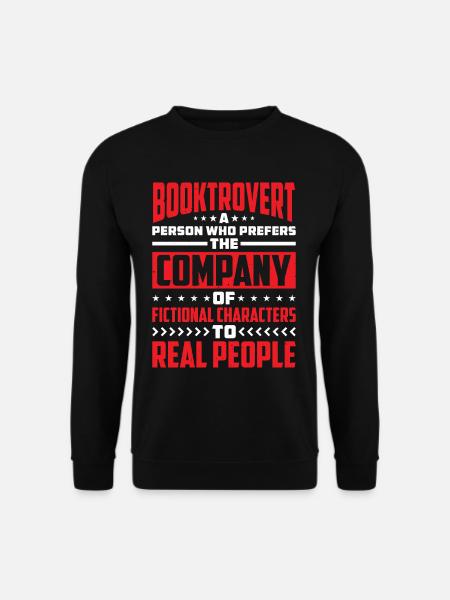 Booktrovert Definition Description 31 - Unisex Pullover - Schwarz