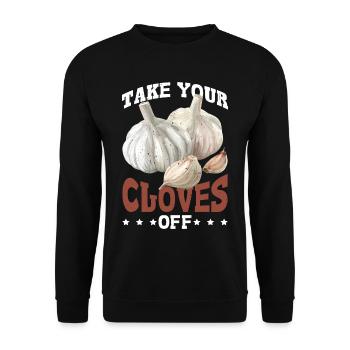 Take Your Cloves Off - Unisex Pullover - Schwarz - Vorne - Alina (178cm) & Michal (187cm)