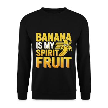 Banana Is My Spirit Fruit 6 - Unisex Pullover - Schwarz - Vorne - Alina (178cm) & Michal (187cm)
