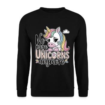 No More Unicorns Anymore 6 - Unisex Pullover - Schwarz - Vorne - Alina (178cm) & Michal (187cm)