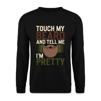 Touch My Beard And Tell Me I'm Pretty 6 - Unisex Pullover - Schwarz - Vorne - Alina (178cm) & Michal (187cm)