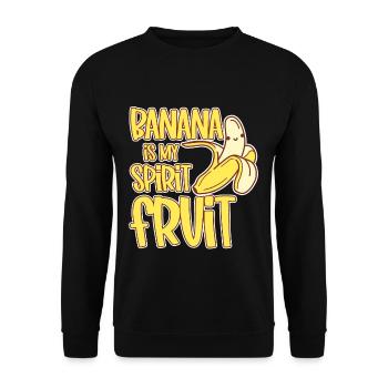 Banana Is My Spirit Fruit 4 - Unisex Pullover - Schwarz - Vorne - Alina (178cm) & Michal (187cm)