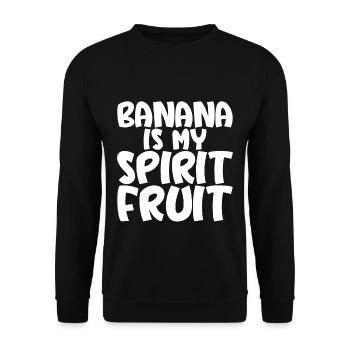 Banana Is My Spirit Fruit 3 - Unisex Pullover - Schwarz - Vorne - Alina (178cm) & Michal (187cm)