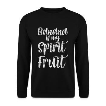 Banana Is My Spirit Fruit 5 - Unisex Pullover - Schwarz - Vorne - Alina (178cm) & Michal (187cm)