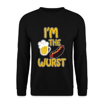 I'm The Wurst 2 - Unisex Pullover - Schwarz - Vorne - Alina (178cm) & Michal (187cm)