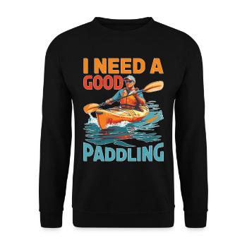 I Need A Good Paddling - Unisex Pullover - Schwarz - Vorne - Alina (178cm) & Michal (187cm)