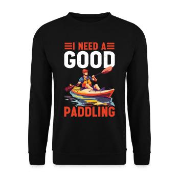 I Need A Good Paddling 2 - Unisex Pullover - Schwarz - Vorne - Alina (178cm) & Michal (187cm)