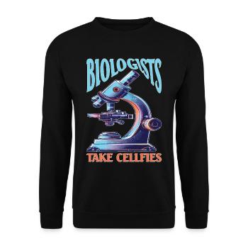 Biologists Take Cellfies - Unisex Pullover - Schwarz - Vorne - Alina (178cm) & Michal (187cm)