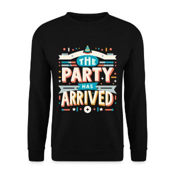 The Party Has Arrived 13 - Unisex Pullover - Schwarz - Vorne - Alina (178cm) & Michal (187cm)