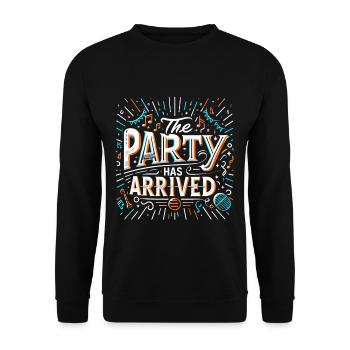 The Party Has Arrived 12 - Unisex Pullover - Schwarz - Vorne - Alina (178cm) & Michal (187cm)